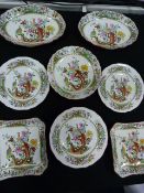 Spode Dinner Service Retailed by Waring & Gillow Oxford Street Stamp - 17 Pieces