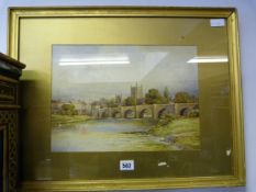 Framed Water Colour of Hereford by W.Holder
