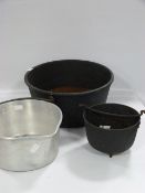 Cast Iron Planter & Miniature Cauldron
