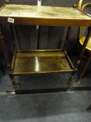 2 Tier Oak Trolley Table