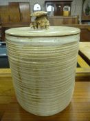 Mushroom Pottery Bread Bin