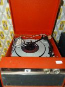 Elizabeth Portable Record Player  in Red Case
