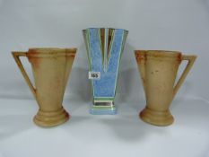 Cus Longton Deco Vase and Pair of Deco Jugs