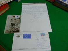 Signed Joe Bugner Photo Along With Letter