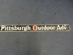 Enamel Sign - Pittsburgh Outdoor Adv