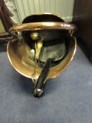 Copper Helmet Shaped Coal Scuttle