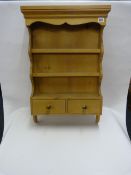 Small Pine Wall Mounted Shelf