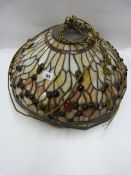 Tiffany Style Lamp with Dragon Fly & Ruby Decoration