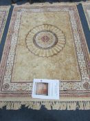 Gold and Red Fringed Rug 46 x 70