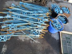 Large Quantity of Cast Metal Railings and Brackets