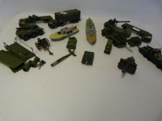 Collection of Diecast Military Vehicles and 2 Patrol Boats