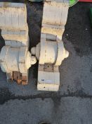 White Painted Pine Cobbles