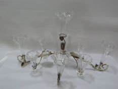 9 Trumpet Silver Planted Epergne