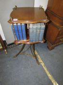 Mahogany & Brass Revolving Bookcase