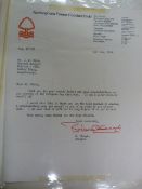 Signed Letter From Brian Clough