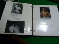 Album Containing Approx 40 Signed Photos, To Include Chris Eubanks, Dave Boy Green, John Stacey,