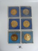 6 Bronze William Wilberforce Commemorative Medals