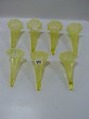 Vaseline Glass Epergne Flutes