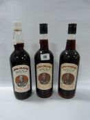 3 Bottles of Lord Charles Fine Old Vatted Rum