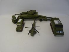 Dinky Tank Transporter - Helicopter and 2 other Military Vehicles