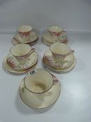 Myott & Sons Company Hand Painted Part Tea Set
