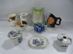 Assorted Oriental Style Pottery - Toby Jug - etc
