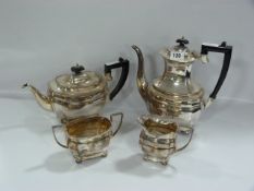 Silver Plated Tea Set comprising of Tea Pot - Water Jug - Sugar Pot & Milk Jug