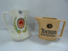 Wade Bass & Company Pale Ale Water Jug and Wade Thatchers Highland Cream Whiskey Water Jug