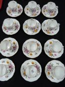 Royal Crown Derby Poses Coffee Cup Set - 24 Pieces