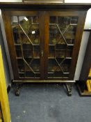 Glazed Bookcase on Barley Twist Legs