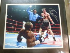 Signed Boxing Print of Joe Calzaghe