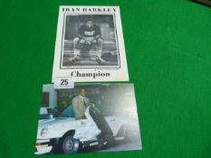 2 Signed Photos - Nigel Benn & Iran Barkley