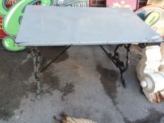 Cast Metal Rectangular Pub Table