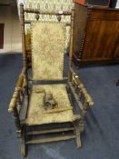 Turned Wood Rocking Chair