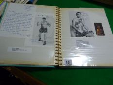 Album Containing 15 Signed Photos, to include Alan Minter , Mick Leahy, Johnny Cooke, Pat Cowdell