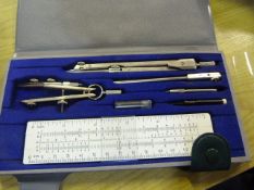 Slide Rule + Drawing Equipment