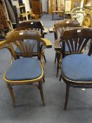 Set of 8 Bentwood Armchairs