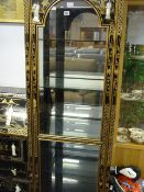 Japanese Lacquered Display Cabinet with Gilt & Mother of Pearl Decoration