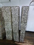 *3 Rattan and Calico Floor Lights - No Electrics