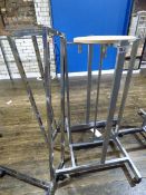 *2 Garment Rails - 1 Chrome & 1 Silver