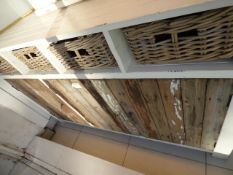 *Reclaimed Timber Shabby Chic Style Angels Cabinet with 3 Drawers and 4 Wicker Baskets