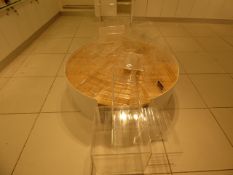 *Circular  Contemporary Style Table & Assorted Perspex Display Stands