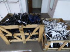 *2 Crates containing Plastic Coat Hangers