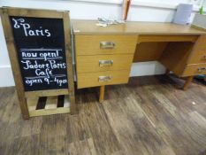 *Chalk Board A Frame and Teak Sideboard