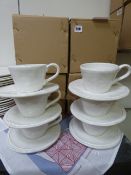 *22 Large White Cups and Saucers