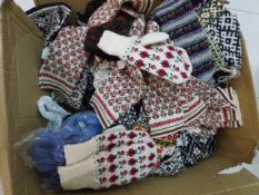 *Box containing Assorted Knitted Mittens