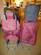 *2 Tartan Shopping Trolleys