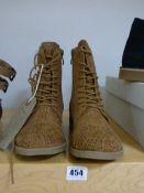 *Pair of Size 37 Lady's Suede Brogue Style Boots