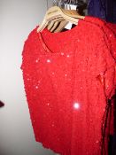 *14 A Star is Born Sequinned Tops - Red