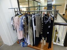 *Plate Glass and Brushed Stainless Steel Garment Rail